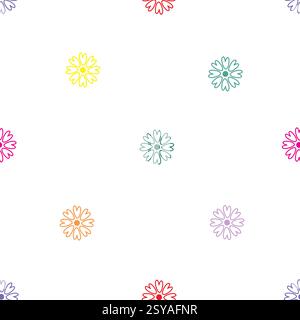 Seamless flower pattern with elegant floral elements, perfect for fabric prints, wallpapers, invitations, and backgrounds. High-quality vector, fully Stock Vector