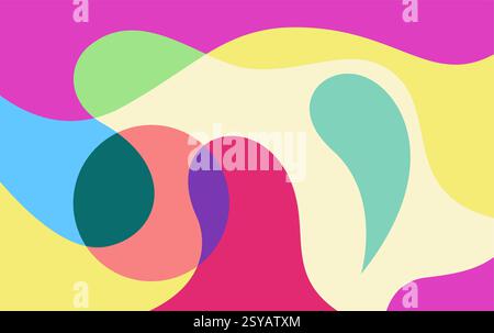 Fluid Abstract Background Vector Illustration. Color Fun Wave Background Stock Vector