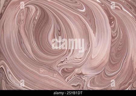 A captivating abstract image of swirling marble, showcasing smooth lines and patterns in warm earthy acrylic brown tones. Perfect for backgrounds and Stock Photo