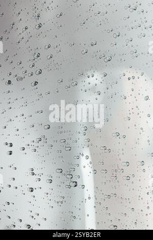 Top view of abstract background with bubbles of different sizes in different shades Stock Photo