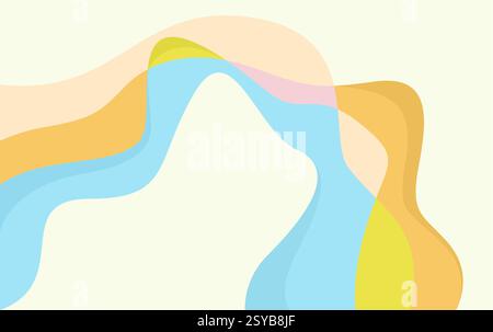 Abstract Wave and Fluid for summer background Stock Vector