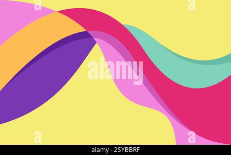 Abstract Colorful Fluid Wave Background Design Stock Vector