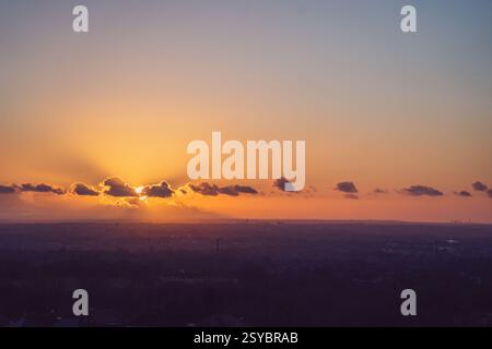 Sunset over Marple, Stockport Stock Photo