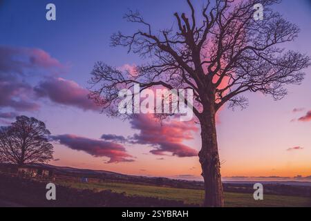 Sunset over Marple, Stockport Stock Photo