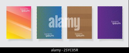 abstract design bright color pattern texture book cover template halftone gradients modern poster template background Stock Vector