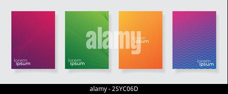 abstract design color pattern texture set of book cover template halftone gradients modern poster template background Stock Vector