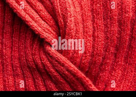 Soft pink winter sweater fabric with a cozy and warm texture. Stock Photo