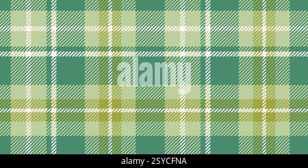 Seamless Green and Cream Plaid Pattern with Classic Checkered Design for Textiles, Fashion, and Decorative Backgrounds Stock Vector