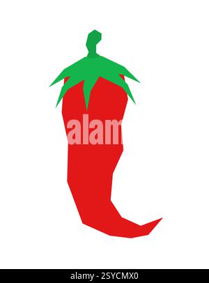 hot red pepper. Very hot chili pepper Stock Vector