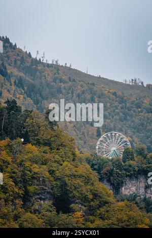 Ferris wheel on a rainy day Stock Photo - Alamy