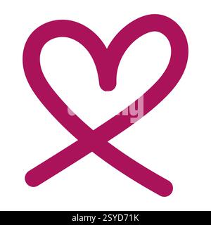 Gradient heart illustrations. Modern ribbon shapes, intertwined loops, smooth curves. Perfect for Valentine's Day. Minimalist design, abstract romanti Stock Vector
