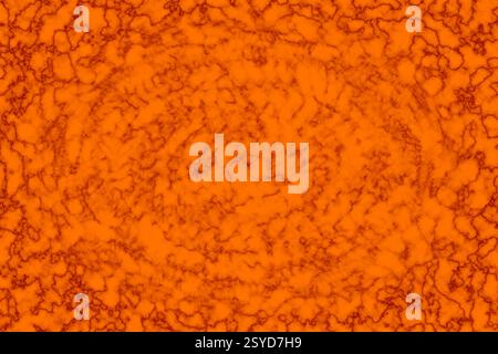 Granite texture with dominant orange color with black abstract lines. Stock Vector