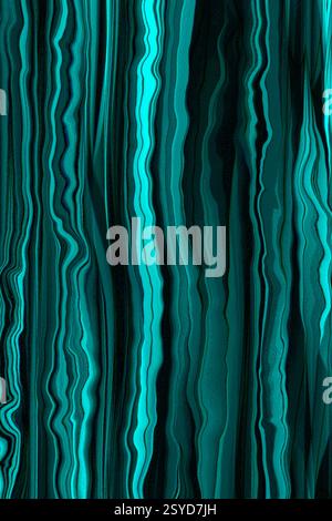 Vertical Cyan Silk Texture with Black Lines. Stock Vector