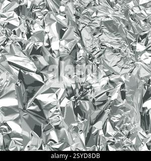 Shiny realistic foil seamless vector texture. Aluminium silver metal background. Chrome glossy pattern. Stock Vector