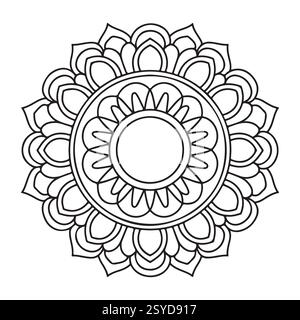 Mandela design silhouette image Stock Vector