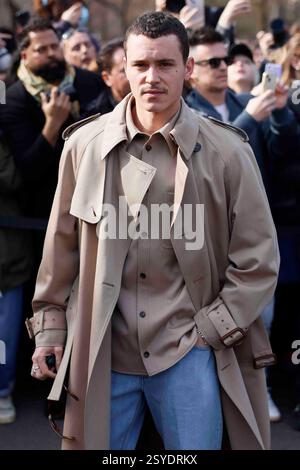 Aron Piper arrives to Tod’s fashion show during the Milan Fashion Week - Womenswear Fall/Winter 2025/2026 on February 28, 2025 in Milan, Italy. Photo by Marco Piovanotto/ABACAPRESS.COM Stock Photo