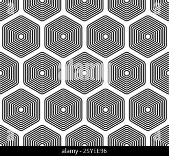 Vector seamless pattern of hexagons with rounded corners. Modern ...
