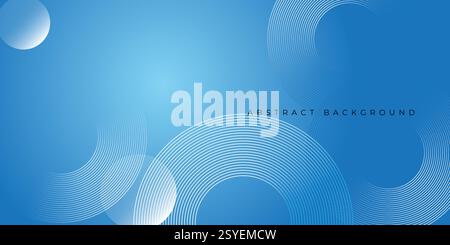 Gradient abstract background with circular line patterns. Vector illustration Stock Vector