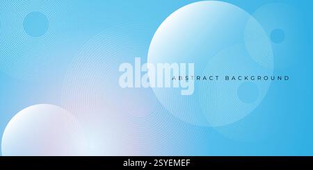 Abstract gradient blue modern background with circle elements. Digital technology concept. vector illustration Stock Vector