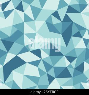 Pattern of triangle shapes. Compact triangles size. Repeatable pattern. Seafoam color palette. Amazing vector tiles. Seamless vector illustration. Stock Vector