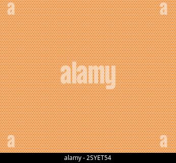 Hexagonal pattern background. Orange color on matching background. Bold rounded hexagon cells with padding and inner solid cells. Stock Vector