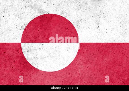 Flag of Greenland painted on a concrete wall Stock Photo - Alamy