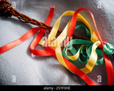 Easter Kourbash Decorated with Ribbons Stock Photo