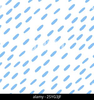 Simple rain pattern. Small Dash Background. Rainfall illustration. Blue Dashed diagonal lines. Vector texture Stock Vector