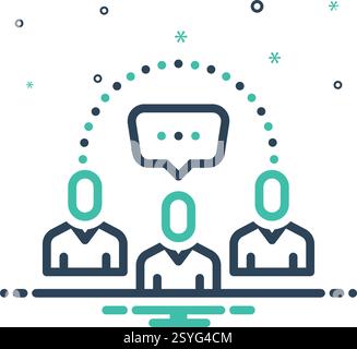 Icon for socializing, society Stock Vector