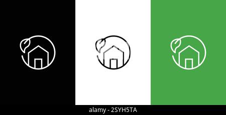 Eco green house concept vector illustration Stock Vector