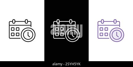 Calender icon design with white background stock illustration Stock Vector
