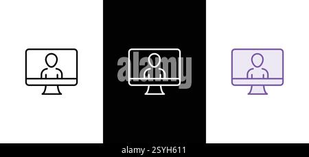 HCI concept - Human–computer interaction. Virtual Connection: a customer service interaction in the digital realm Stock Vector