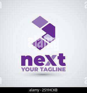 modern next arrow logo template design Stock Vector