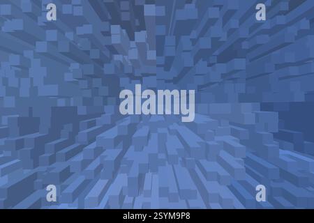 Abstract 3d square pixel geometric background or cube pattern Stock Photo
