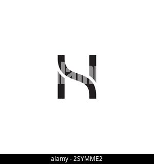 Letter H, HS or SH logo or icon design Stock Vector