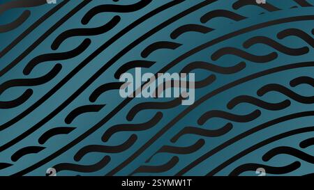 Dark Abstract Woven Design. A mysterious and elegant abstract background with a woven, intertwined pattern and a dark, sophisticated color palette Stock Vector