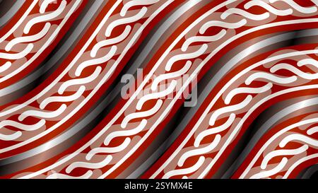 Abstract Woven Metallic Pattern. A minimalist and contemporary abstract background with a clean, woven metal pattern and a modern color palette Stock Vector