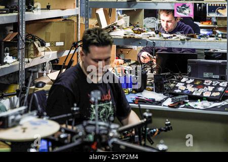 Donetsk Region, Ukraine. 18th Jan, 2025. Engineers focus on assembling and repairing drones in their workshop at the 93rd Mechanized Brigade. Engineers of the 93rd Mechanized Brigade are seen working in a drone workshop assembling and repairing critical electronic components. As modern warfare evolves, drones play an increasingly vital role enhancing reconnaissance, strike capabilities and battlefield efficiency. Their expertise directly contributes to Ukraine's defense efforts. (Credit Image: © Mykhaylo Palinchak/SOPA Images via ZUMA Press Wire) EDITORIAL USAGE ONLY! Not for Commercial US Stock Photo