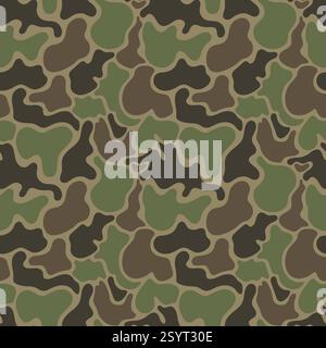vector old school camouflage design, camo pattern Stock Vector