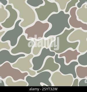 vector old school camouflage design, camo pattern Stock Vector