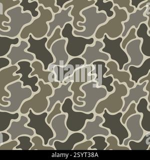 vector old school camouflage design, camo pattern Stock Vector