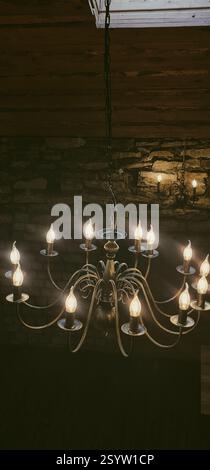 Vintage lamp in old house Stock Photo