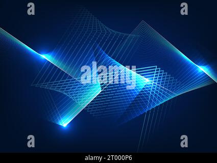 Global internet network connection technology abstract background to expand the business. It is a vector geometric shape overlaid to increase the dime Stock Vector