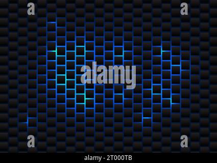 Background technology square Use geometric shapes to form a dark tone, forming a square with a light blue style behind it. Emphasis on technology-rela Stock Vector