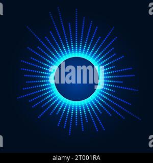 Abstract background technology spherical chip that processes commands and transmits data to the Internet network system using high-speed data transmis Stock Vector