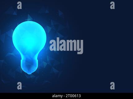Background technology light bulb means coming up with creative ideas, starting a new business, or solving work problems that arise to get through a cr Stock Vector