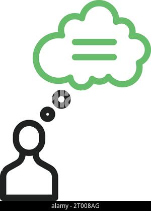 Thought Bubble icon vector image. Suitable for mobile application web application and print media. Stock Vector