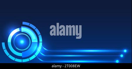 Background technology Technology circle and circuit board elements have needle blue background and have light lines to add modernity and dimension to Stock Vector