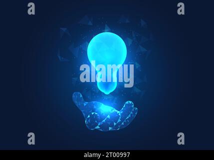 Businessman hands stand out with light bulbs. Refers to business people coming up with new ideas for the company or ideas for solving problems that ar Stock Vector