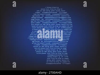 AI chat bot in humanoid head. Futuristic AI prompt illustration. Vector illustration Stock Vector